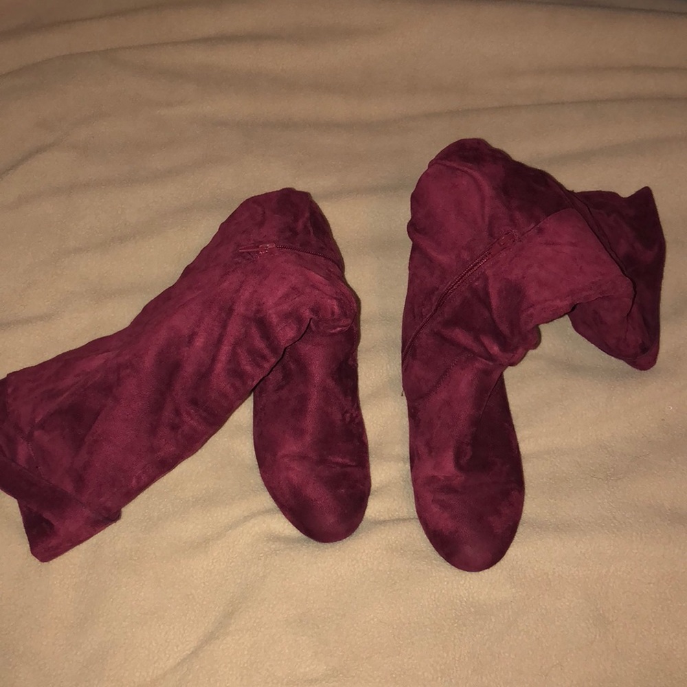 Suede Maroon Boots-NWOT